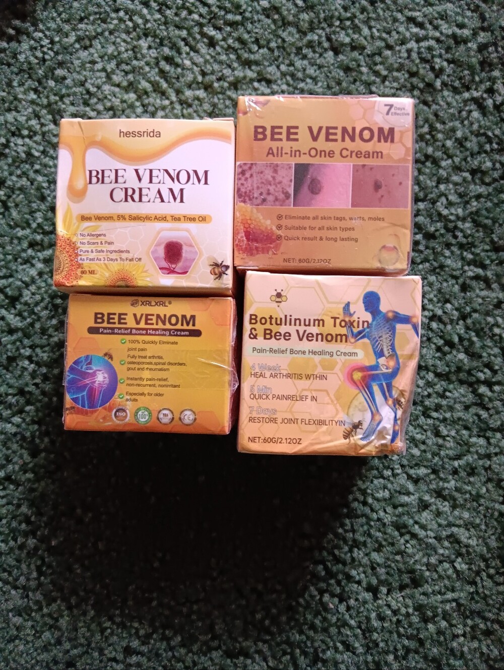 Bee Venom Pain-Relief Cream Collection -4pk.